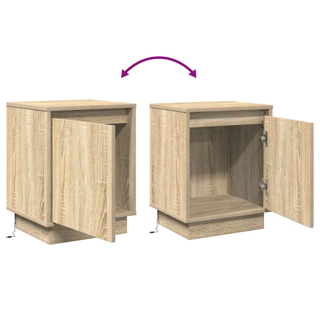Noćni ormar 2 pcs Sonoma hrast 39 x 34,5 x 50 cm
