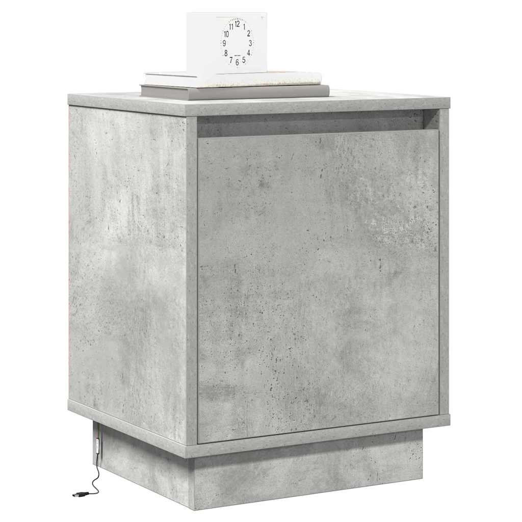 Noćni ormar 2 pcs Betonski sivi 39 x 34,5 x 50 cm