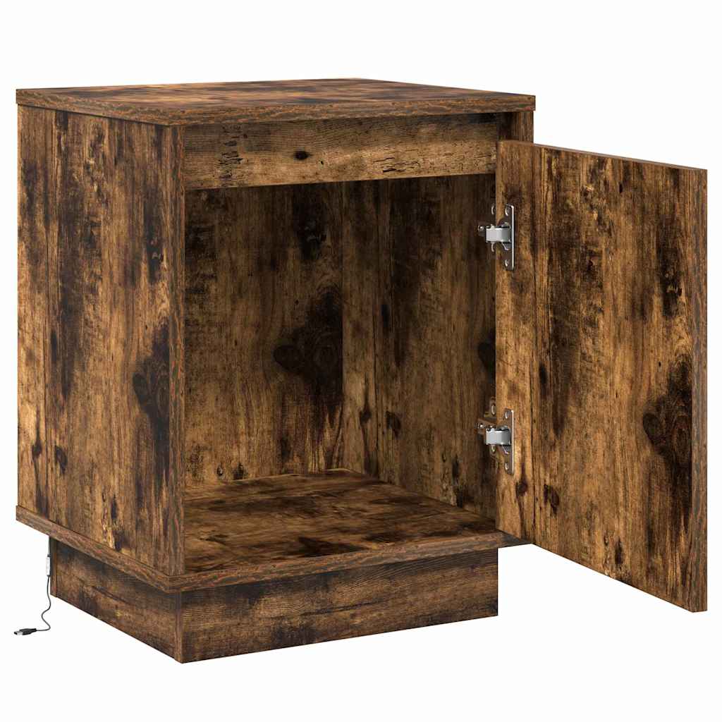 Noćni ormar s 2 pcs Dimljeni hrast 39 x 34.5 x 50 cm