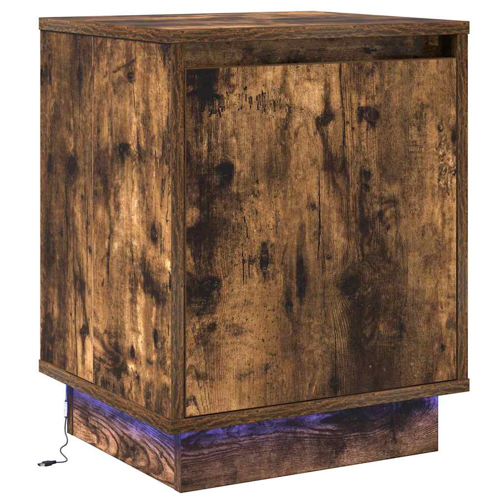 Noćni ormar s 2 pcs Dimljeni hrast 39 x 34.5 x 50 cm