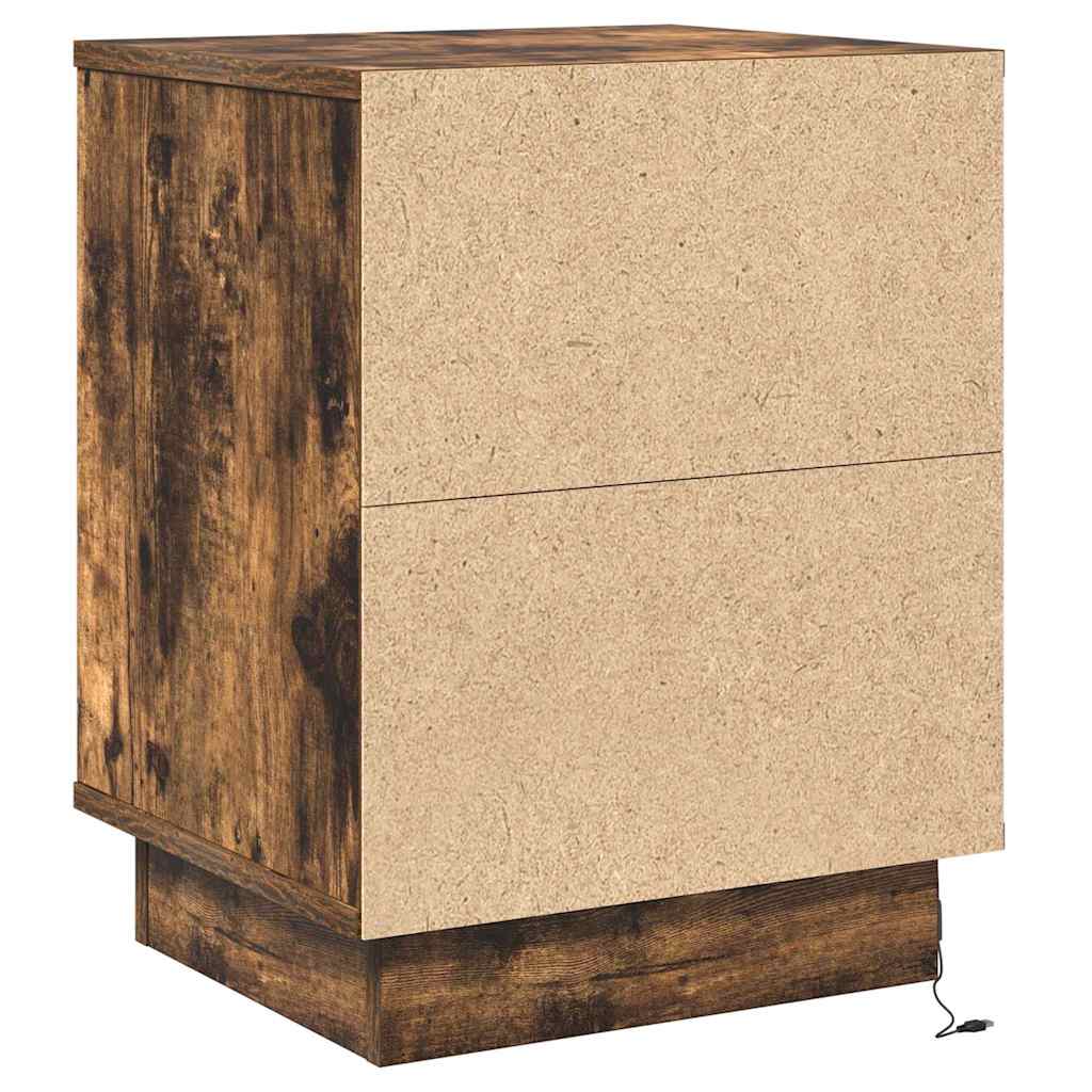 Noćni ormar s 2 pcs Dimljeni hrast 39 x 34.5 x 50 cm