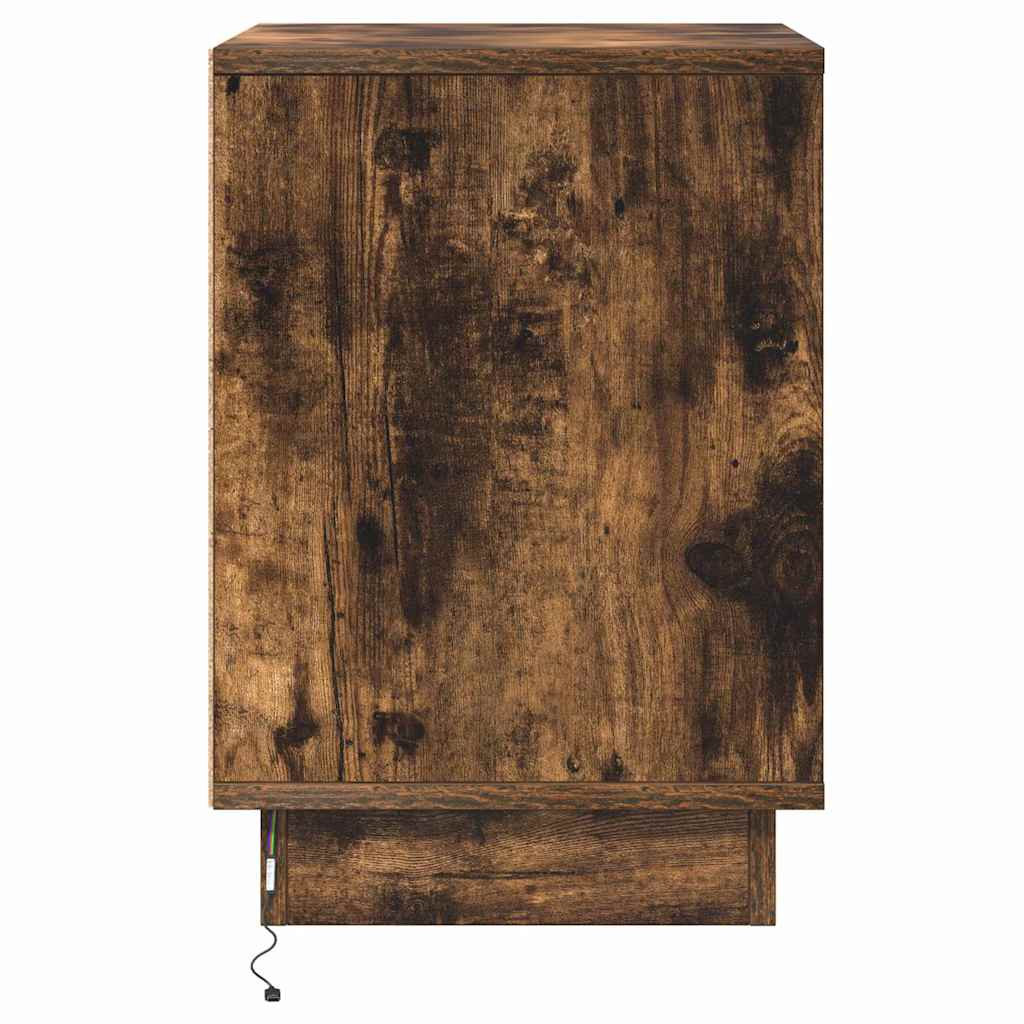 Noćni ormar s 2 pcs Dimljeni hrast 39 x 34.5 x 50 cm