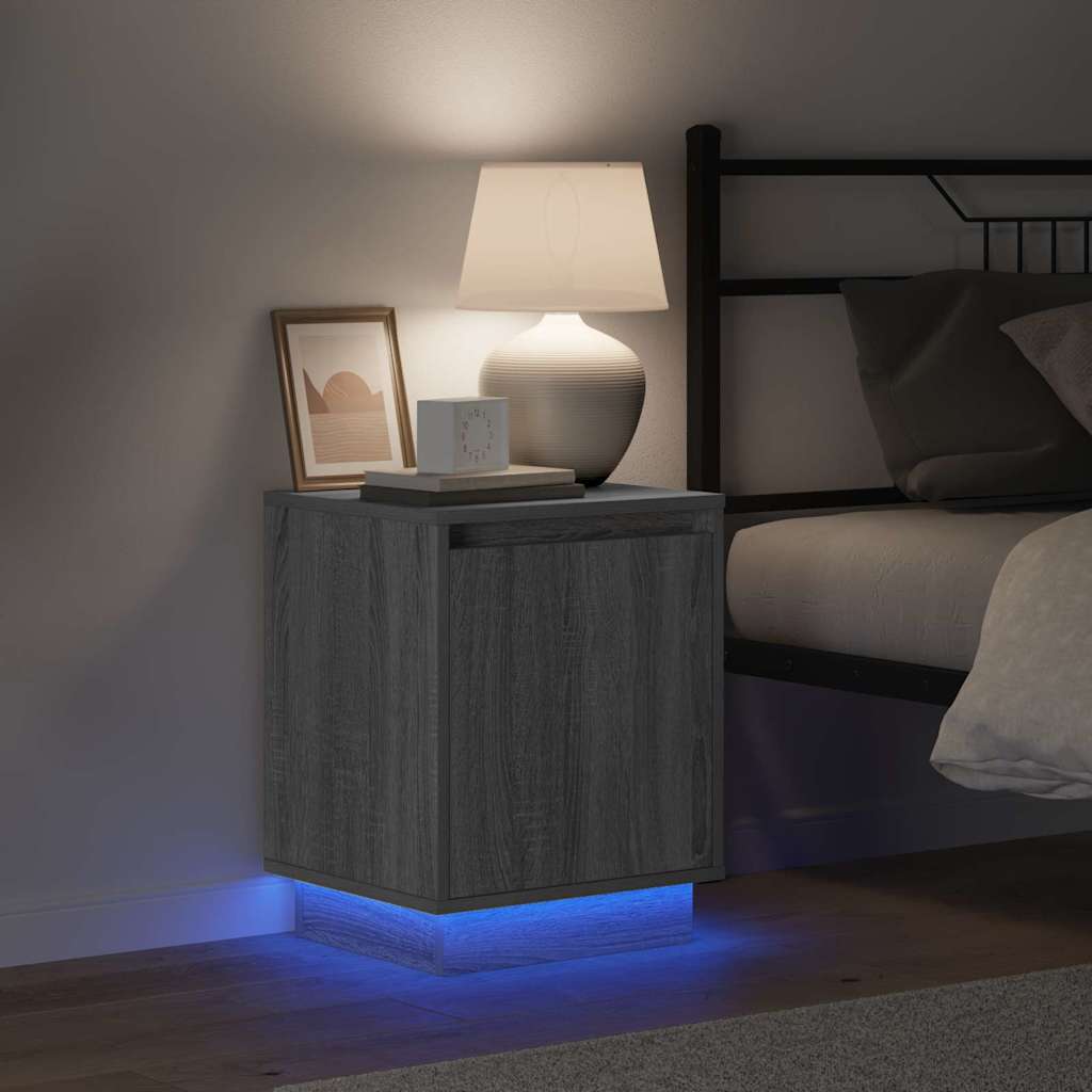 Noćni ormar 2 pcs Siva 39 x 34,5 x 50 cm Konstruirano drvo