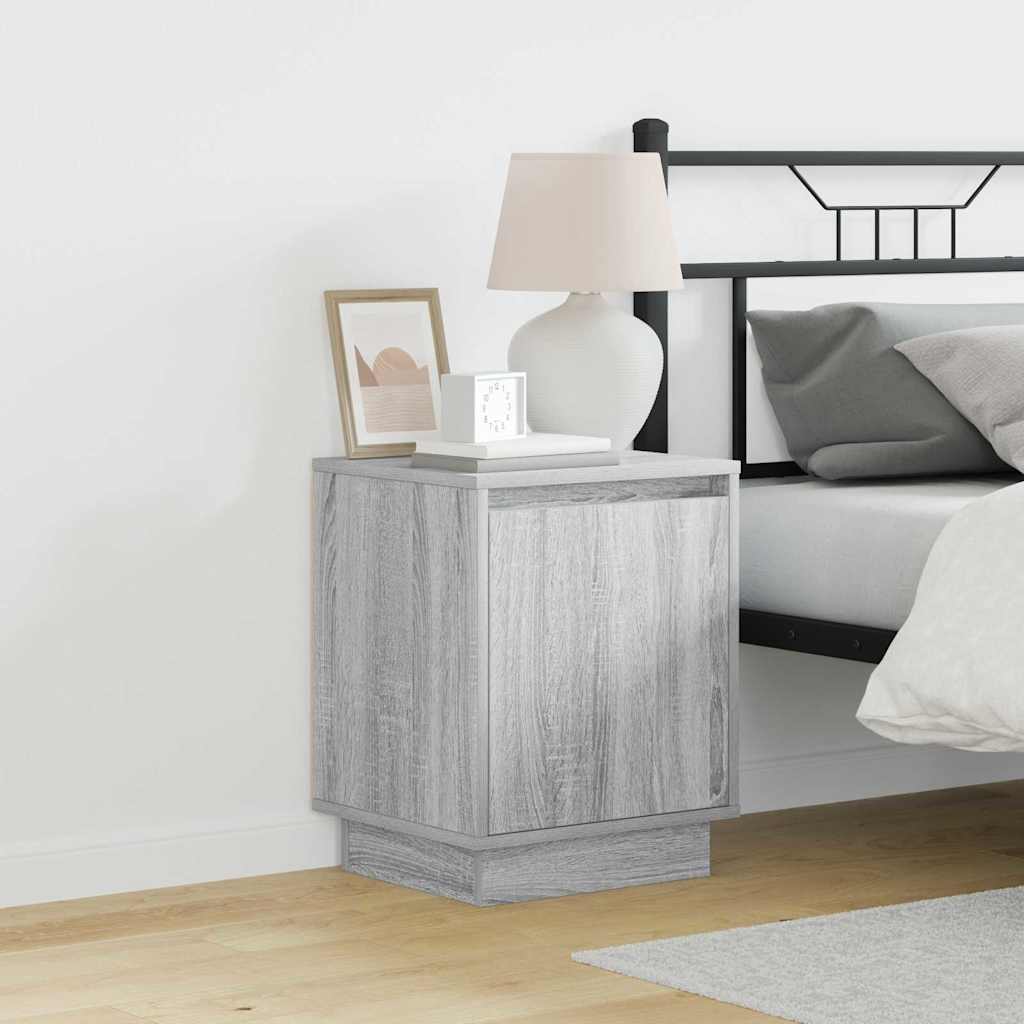 Noćni ormar 2 pcs Siva 39 x 34,5 x 50 cm Konstruirano drvo