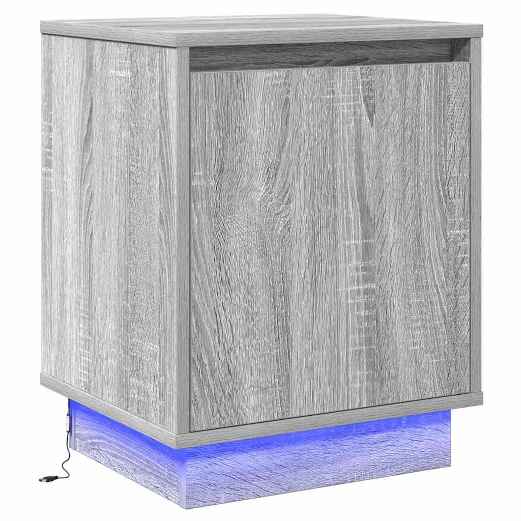 Noćni ormar 2 pcs Siva 39 x 34,5 x 50 cm Konstruirano drvo