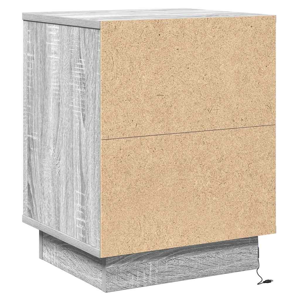 Noćni ormar 2 pcs Siva 39 x 34,5 x 50 cm Konstruirano drvo