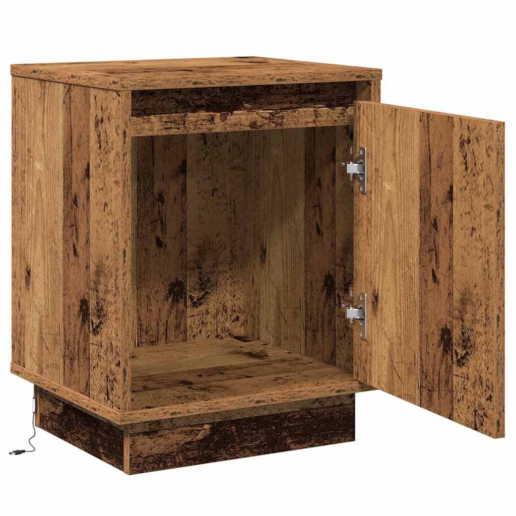 Noćni ormar 2 pcs Staro drvo 39 x 34,5 x 50 cm