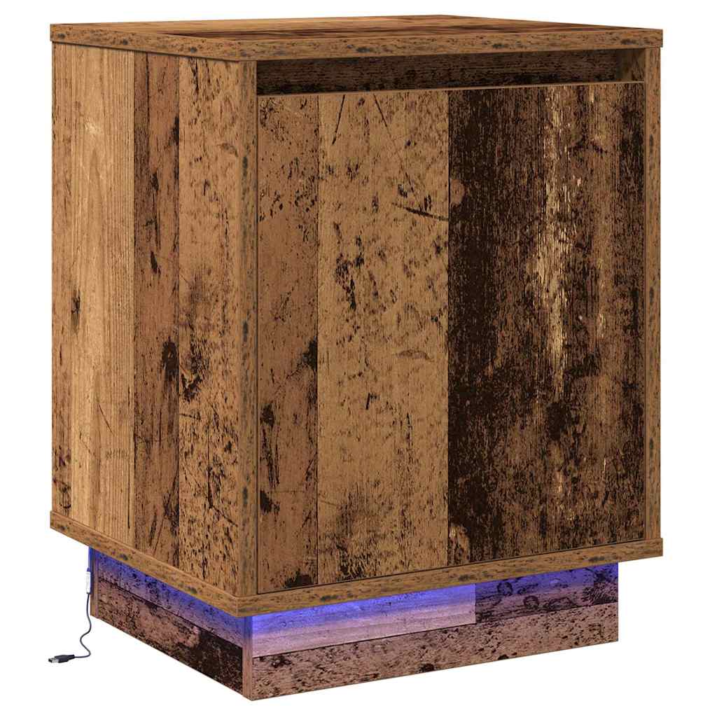 Noćni ormar 2 pcs Staro drvo 39 x 34,5 x 50 cm