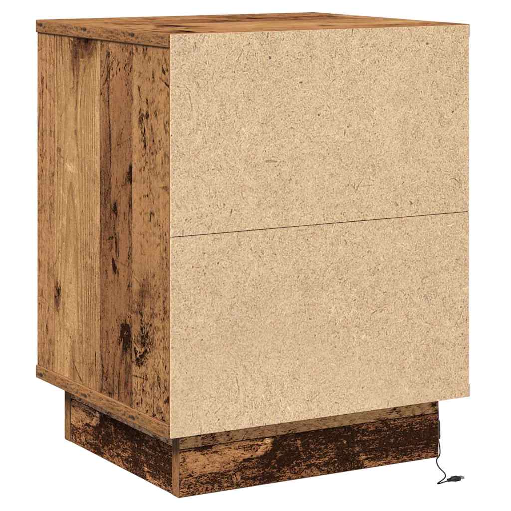 Noćni ormar 2 pcs Staro drvo 39 x 34,5 x 50 cm