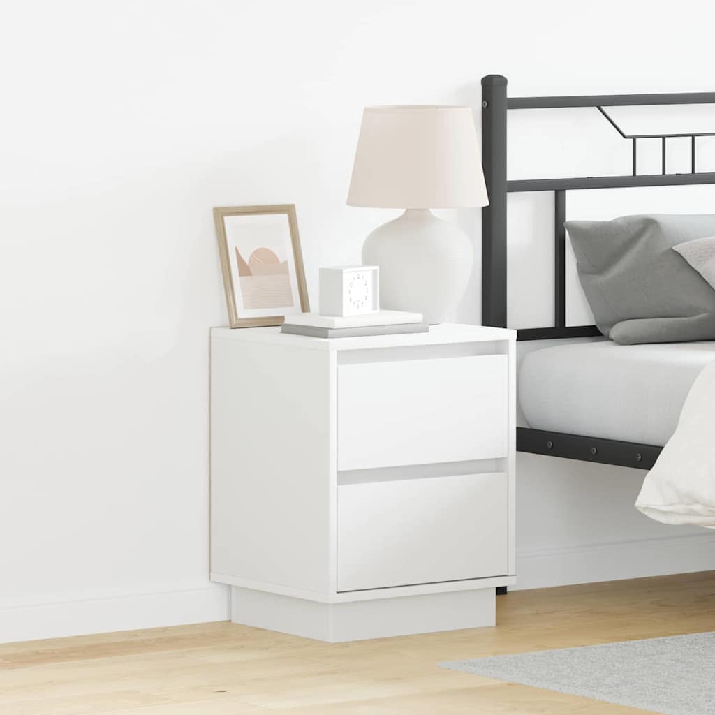 Noćni ormar 2 pcs Bijelo 39 x 34,5 x 50 cm Konstruirano drvo