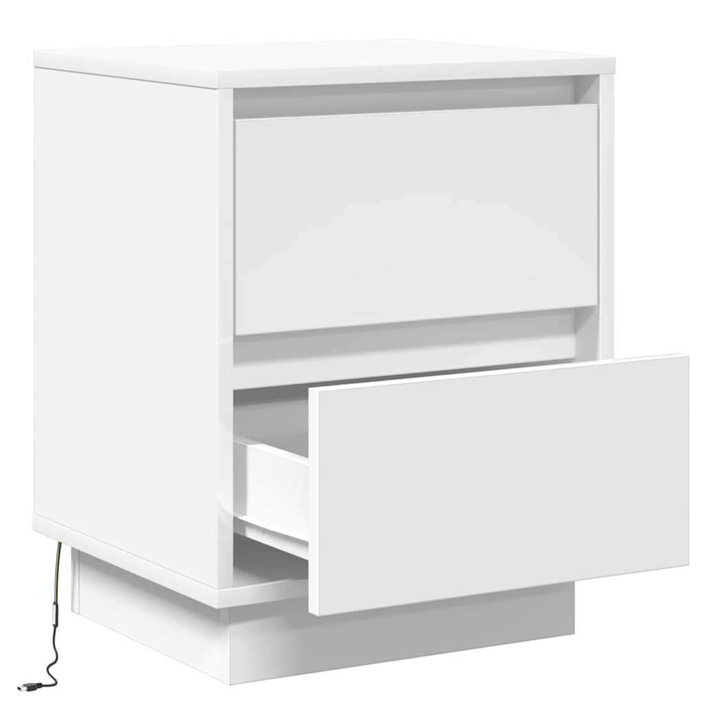 Noćni ormar 2 pcs Bijelo 39 x 34,5 x 50 cm Konstruirano drvo