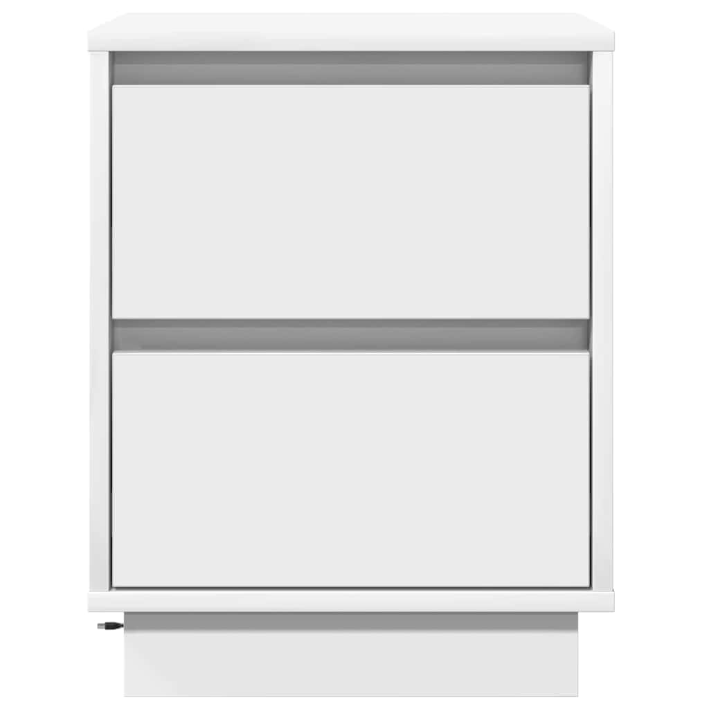 Noćni ormar 2 pcs Bijelo 39 x 34,5 x 50 cm Konstruirano drvo