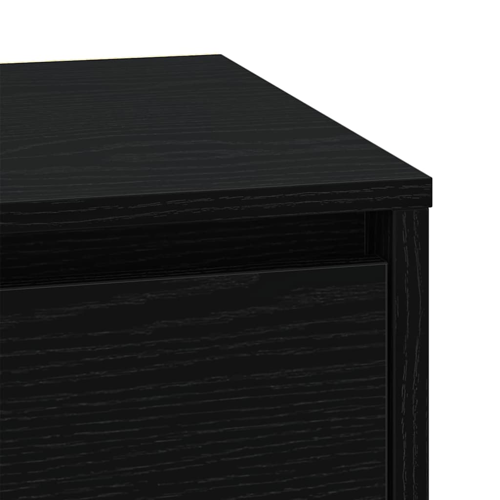 Noćni ormar s ladicama 2 pcs Crni hrast 39 x 34,5 x 50 cm