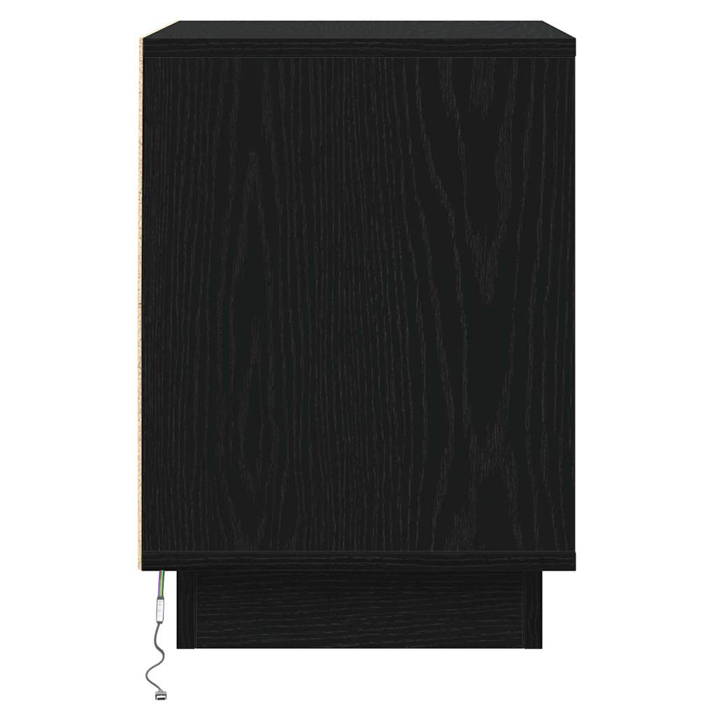 Noćni ormar s ladicama 2 pcs Crni hrast 39 x 34,5 x 50 cm