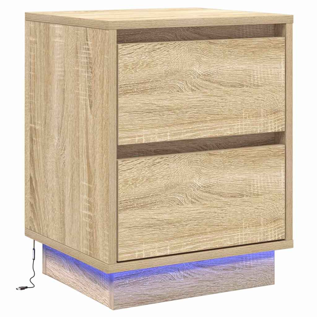 Noćni ormar s ladicama 2 pcs Sonoma hrast 39 x 34,5 x 50 cm