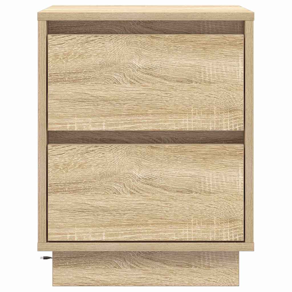 Noćni ormar s ladicama 2 pcs Sonoma hrast 39 x 34,5 x 50 cm