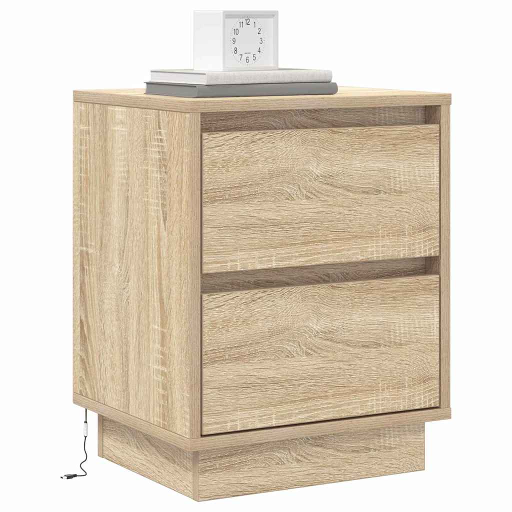 Noćni ormar s ladicama 2 pcs Sonoma hrast 39 x 34,5 x 50 cm