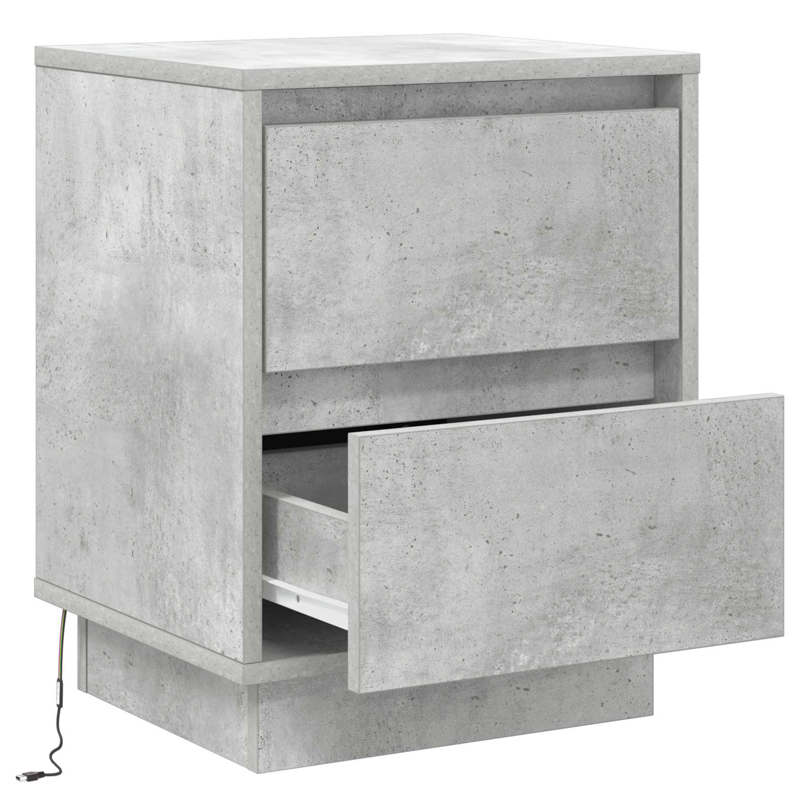 Noćni ormar Betonski sivi 39 x 34,5 x 50 cm Konstruirano drvo