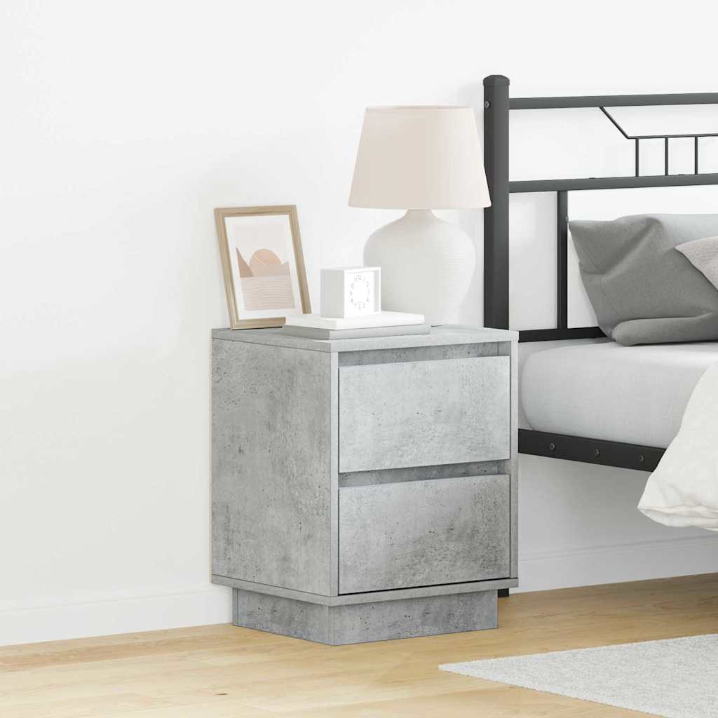 Noćni ormar s ladicama 2 pcs Betonski sivi 39 x 34,5 x 50 cm