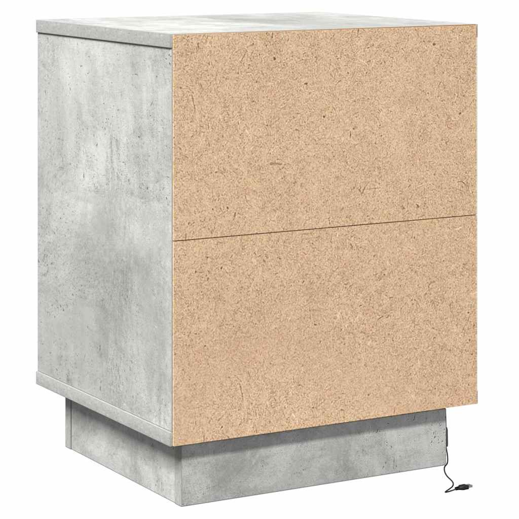 Noćni ormar s ladicama 2 pcs Betonski sivi 39 x 34,5 x 50 cm
