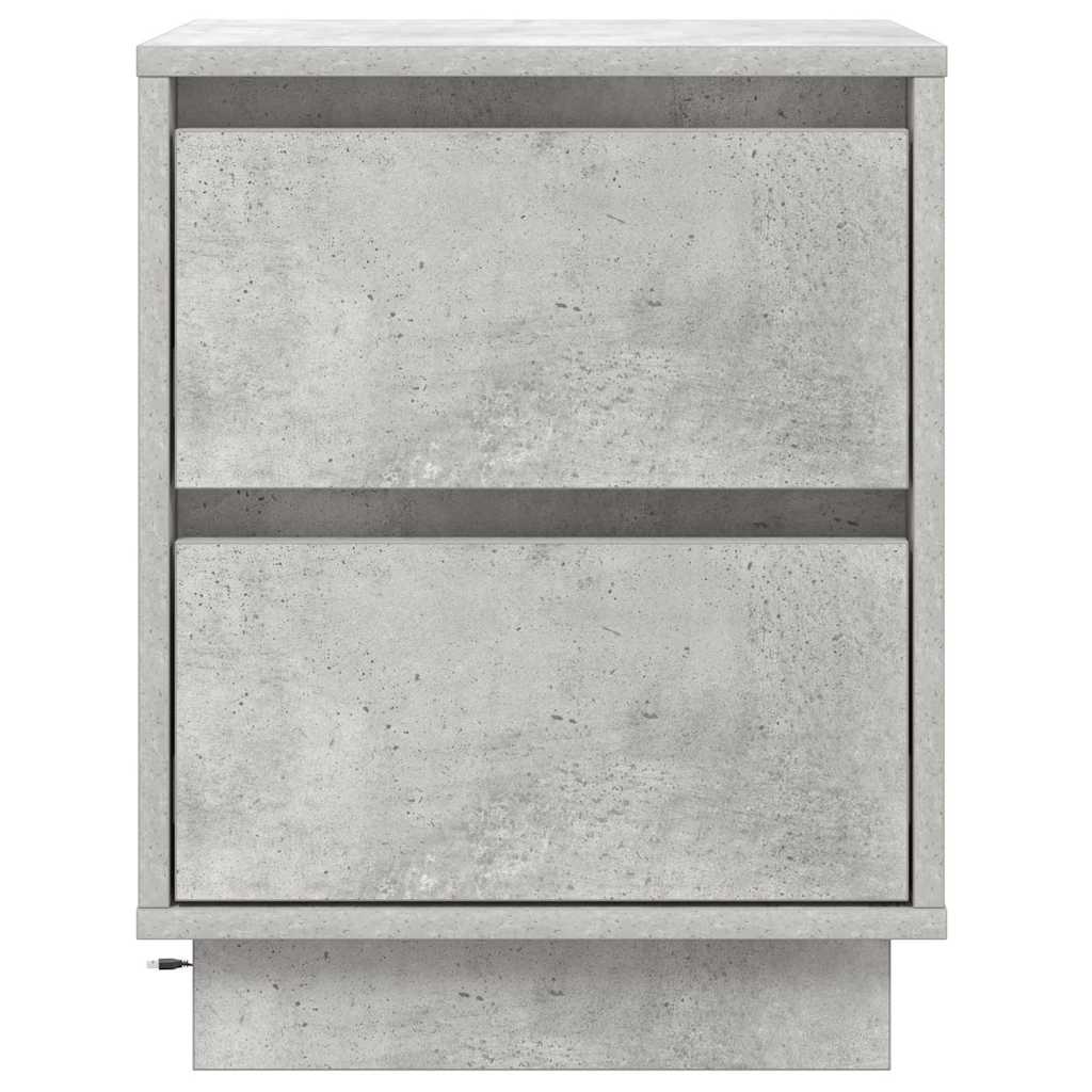 Noćni ormar s ladicama 2 pcs Betonski sivi 39 x 34,5 x 50 cm