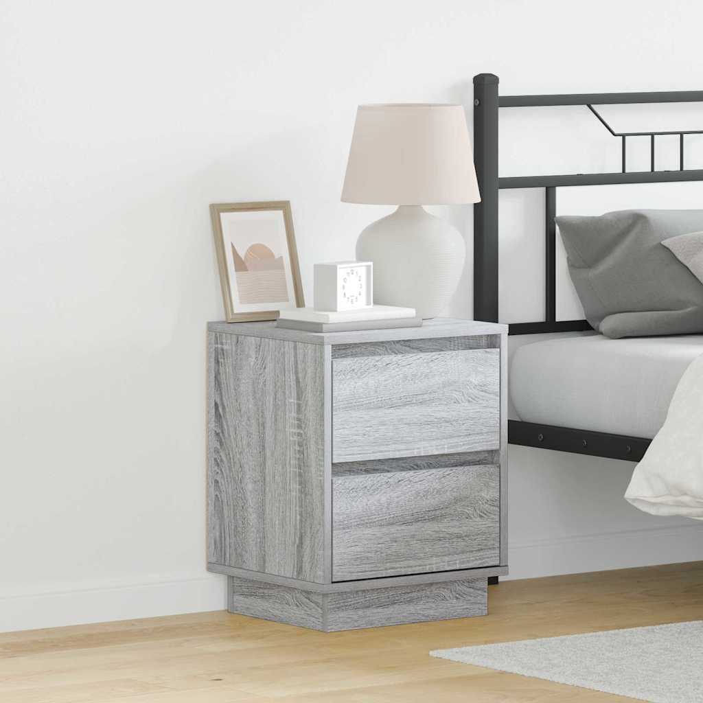 Noćni ormar 2 pcs Siva 39 x 34,5 x 50 cm Konstruirano drvo