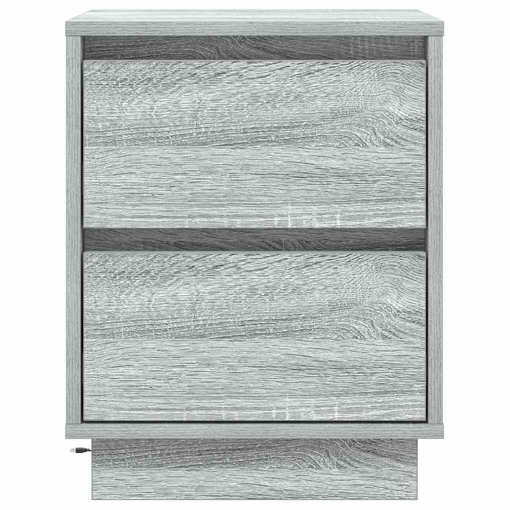 Noćni ormar 2 pcs Siva 39 x 34,5 x 50 cm Konstruirano drvo
