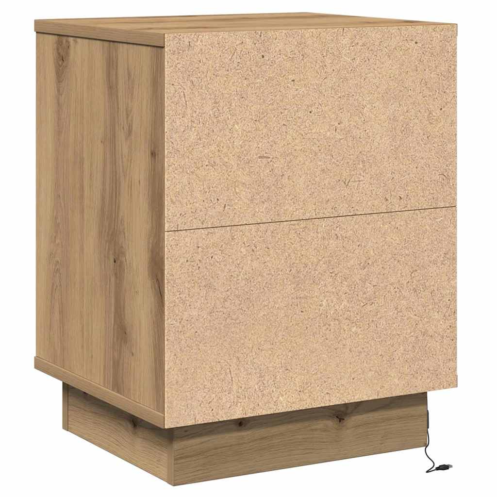 Noćni ormar s ladicama Umjetnički hrast 39 x 34,5 x 50 cm