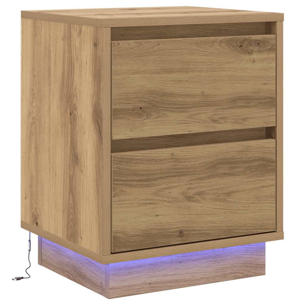 Noćni ormar s ladicama 2 pcs Umjetnički hrast 39 x 34,5 x 50 cm
