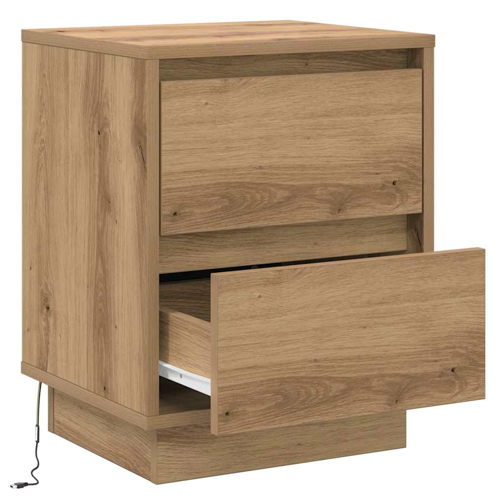 Noćni ormar s ladicama 2 pcs Umjetnički hrast 39 x 34,5 x 50 cm
