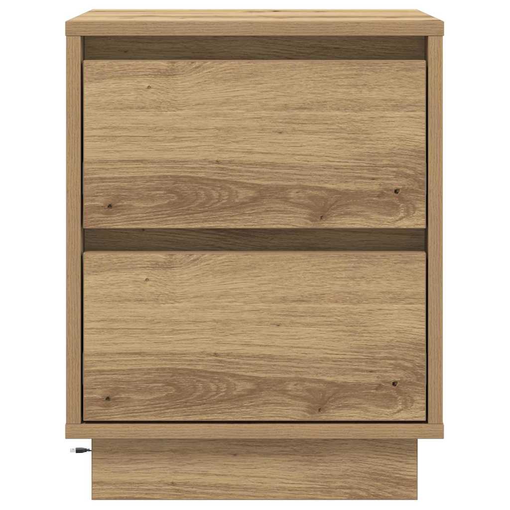 Noćni ormar s ladicama 2 pcs Umjetnički hrast 39 x 34,5 x 50 cm