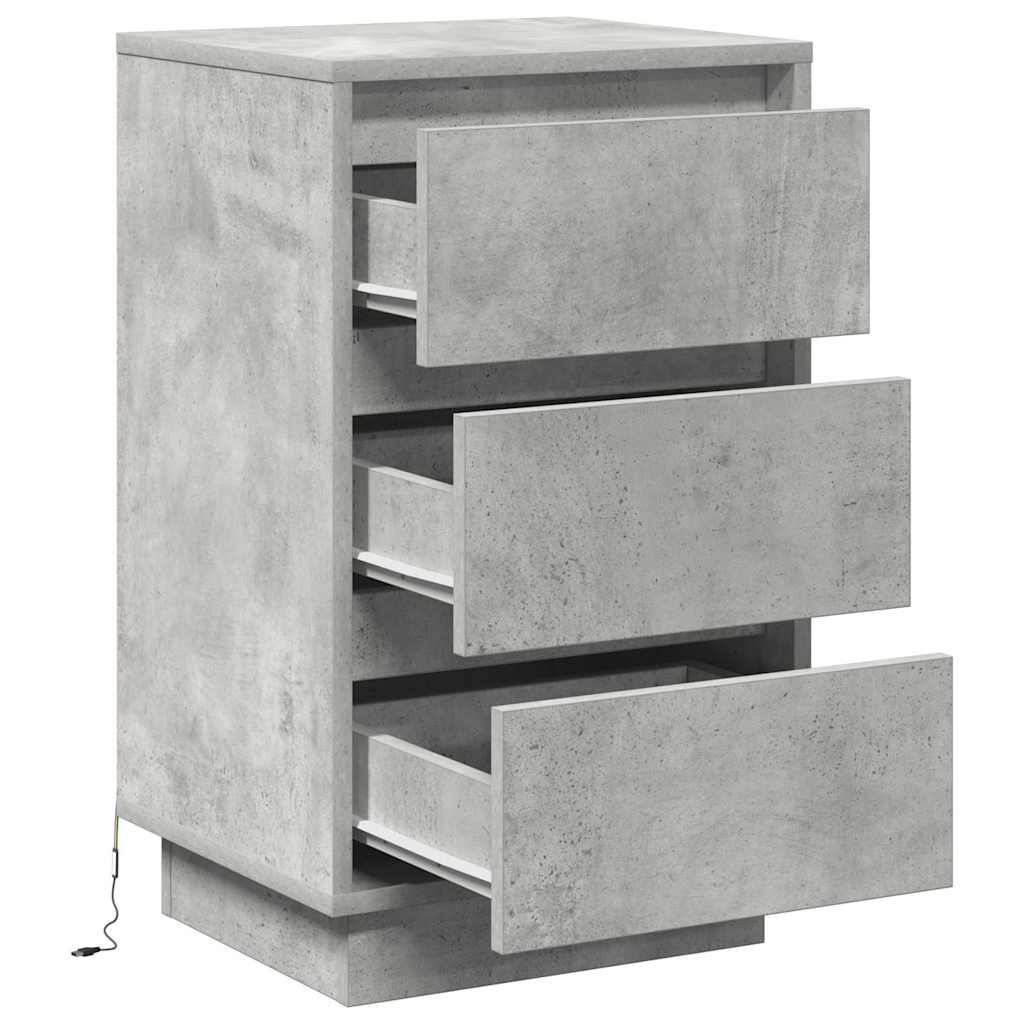 Noćni ormar Betonski sivi 39 x 34,5 x 65 cm Konstruirano drvo