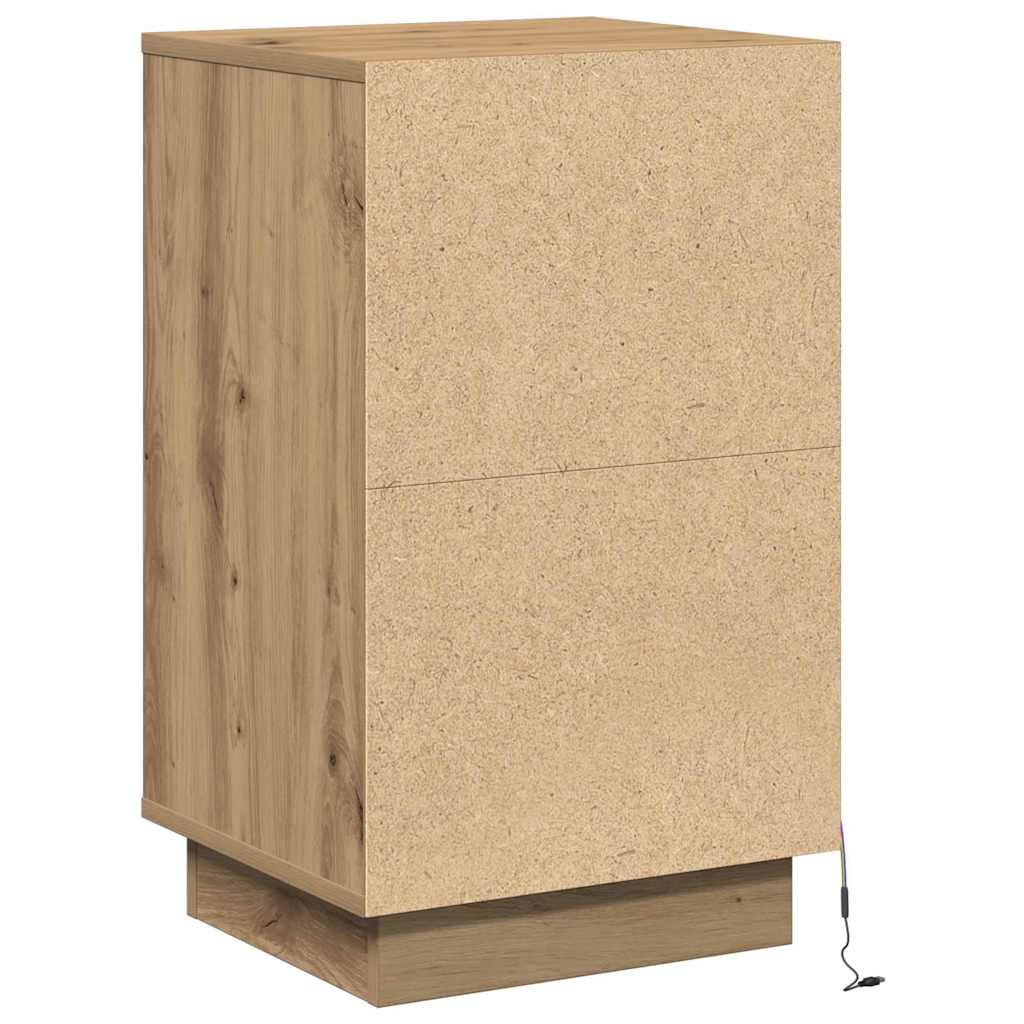 Noćni ormar s ladicama Umjetnički hrast 39 x 34,5 x 65 cm