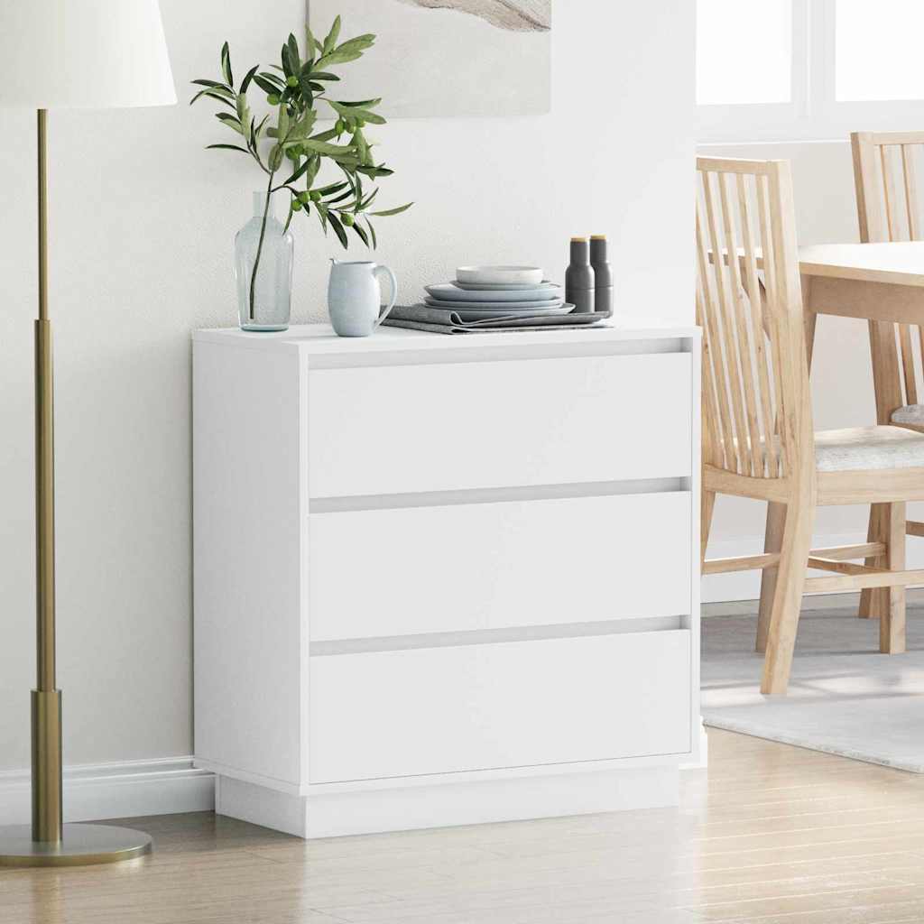 Noćni ormar Bijelo 71 x 34,5 x 75 cm Konstruirano drvo