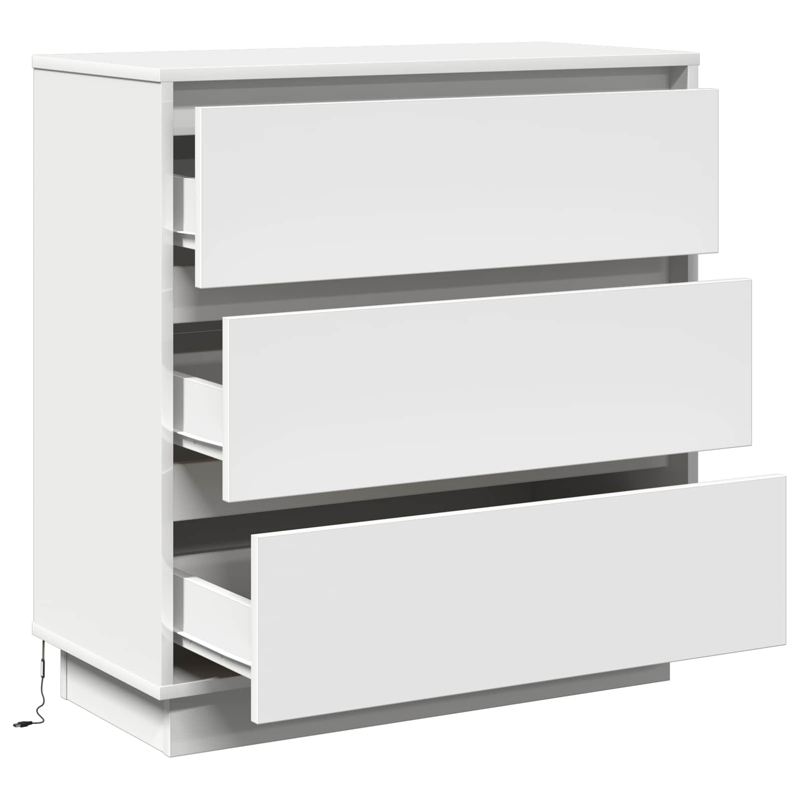 Noćni ormar Bijelo 71 x 34,5 x 75 cm Konstruirano drvo