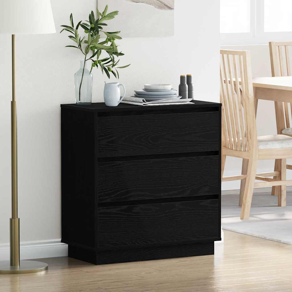Noćni ormar Crni hrast 71 x 34,5 x 75 cm Konstruirano drvo