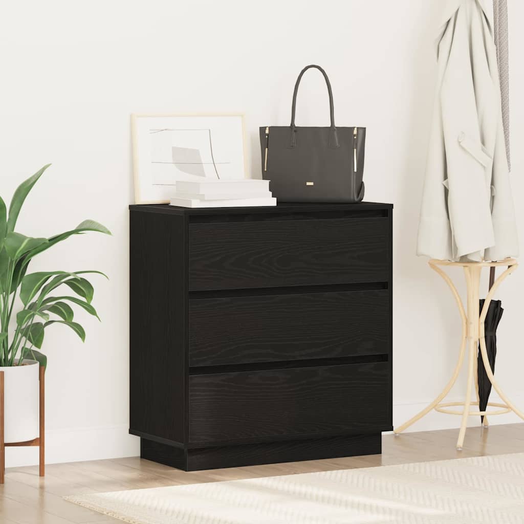 Noćni ormar Crni hrast 71 x 34,5 x 75 cm Konstruirano drvo