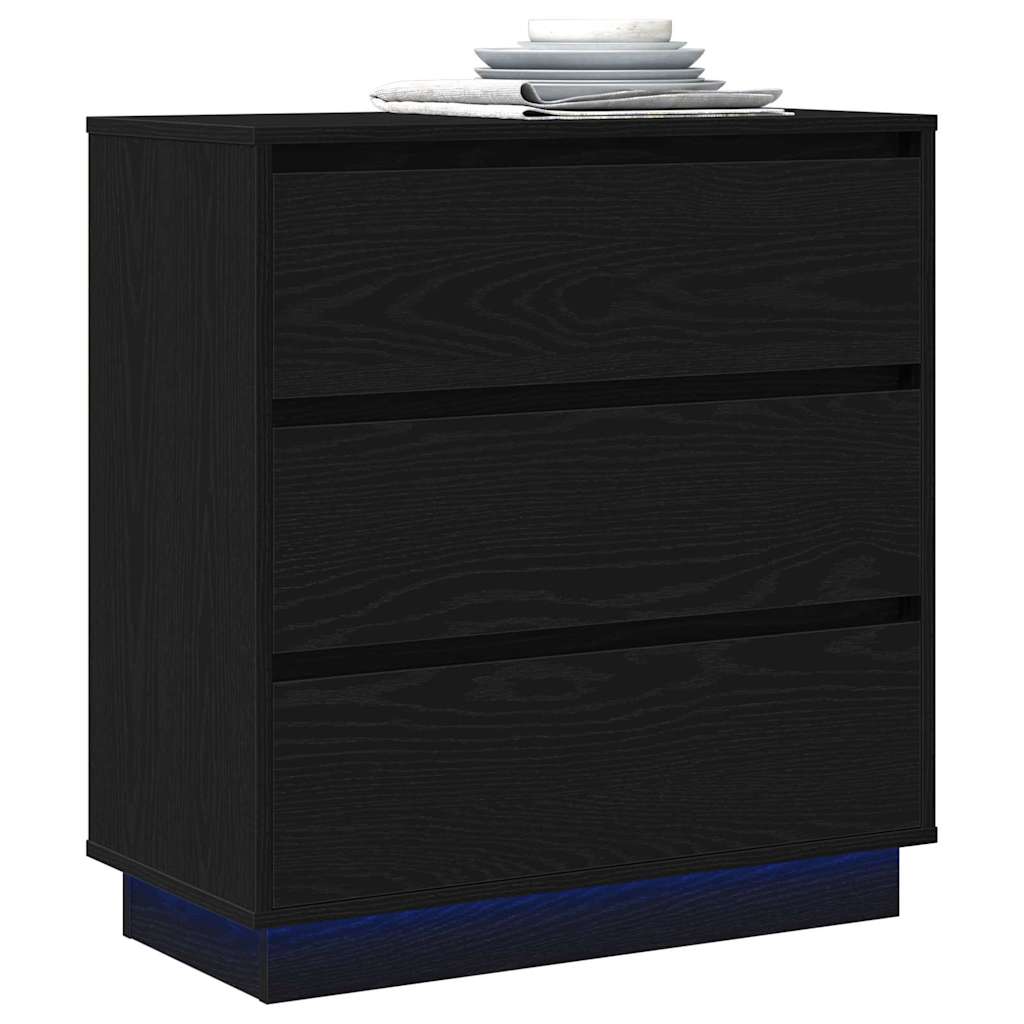 Noćni ormar Crni hrast 71 x 34,5 x 75 cm Konstruirano drvo