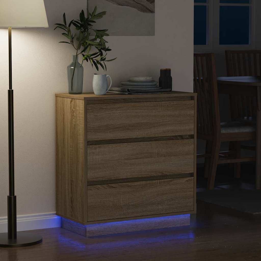 Noćni ormar Sonoma hrast 71 x 34,5 x 75 cm Konstruirano drvo