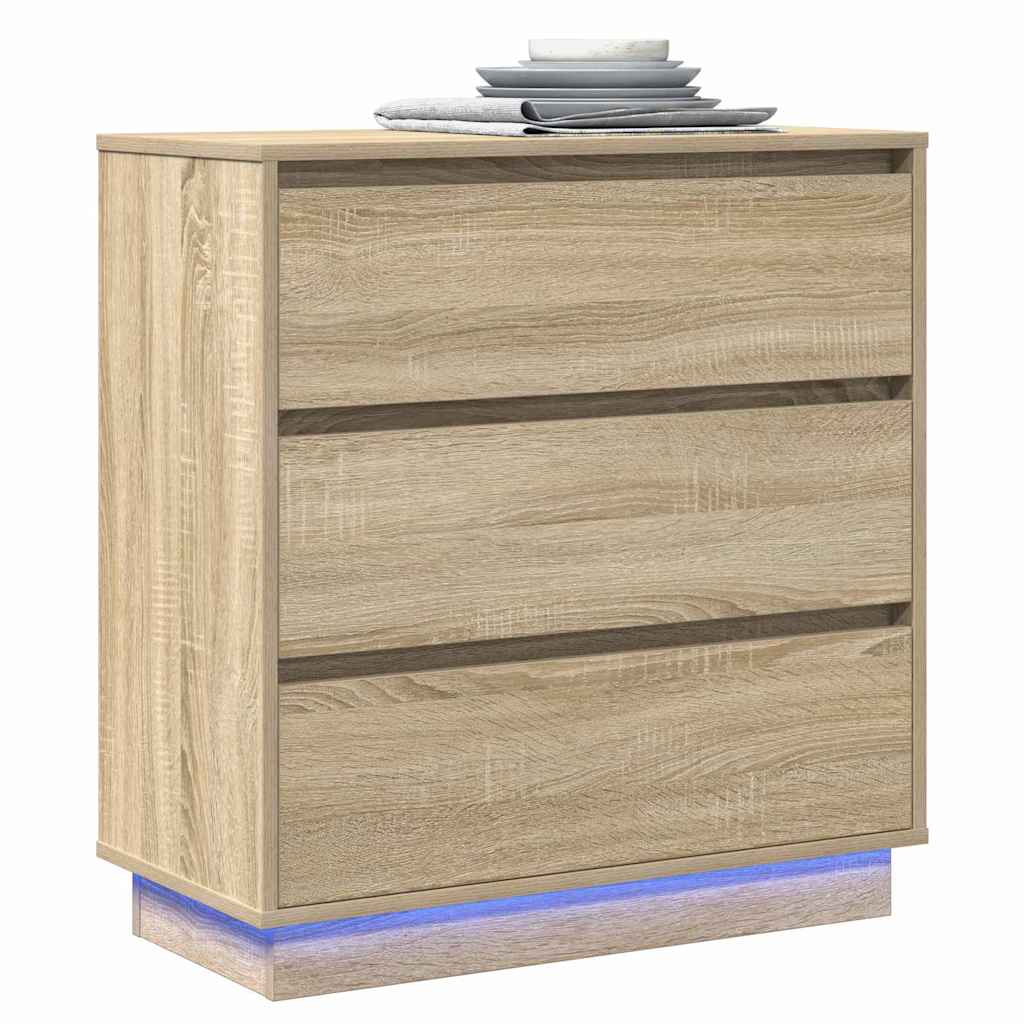 Noćni ormar Sonoma hrast 71 x 34,5 x 75 cm Konstruirano drvo