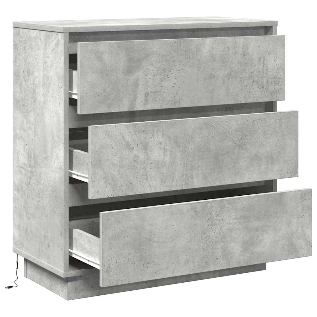 Noćni ormar Betonski sivi 71 x 34,5 x 75 cm Konstruirano drvo