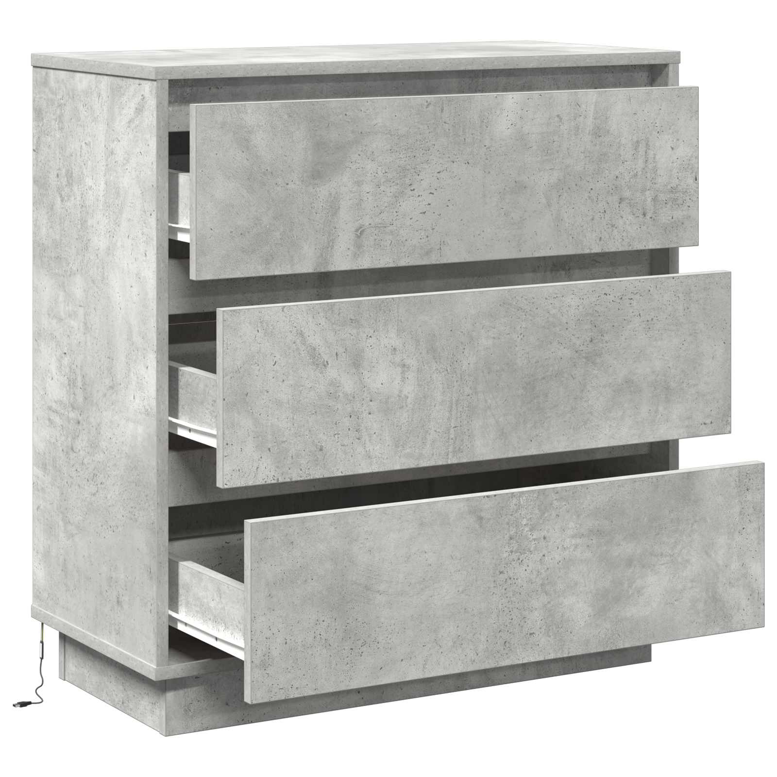Noćni ormar Betonski sivi 71 x 34,5 x 75 cm Konstruirano drvo