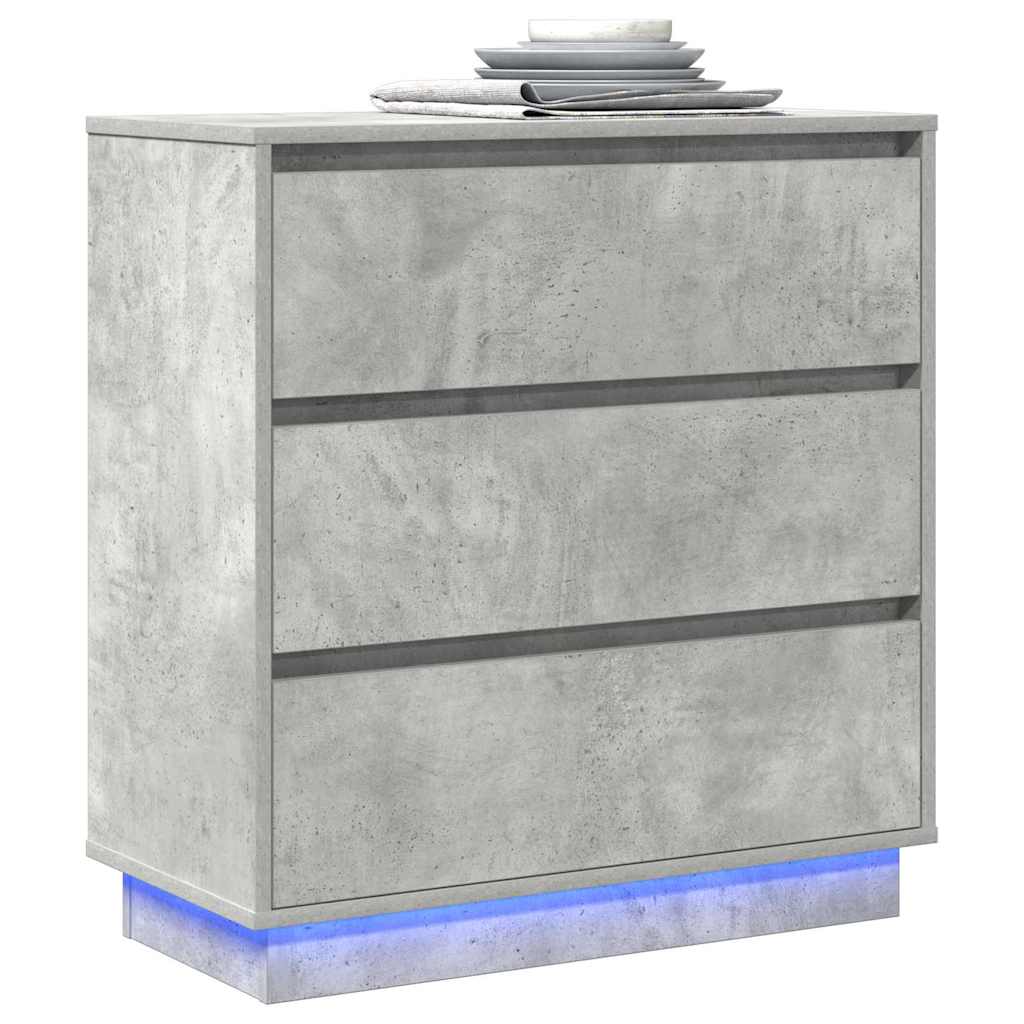 Noćni ormar Betonski sivi 71 x 34,5 x 75 cm Konstruirano drvo