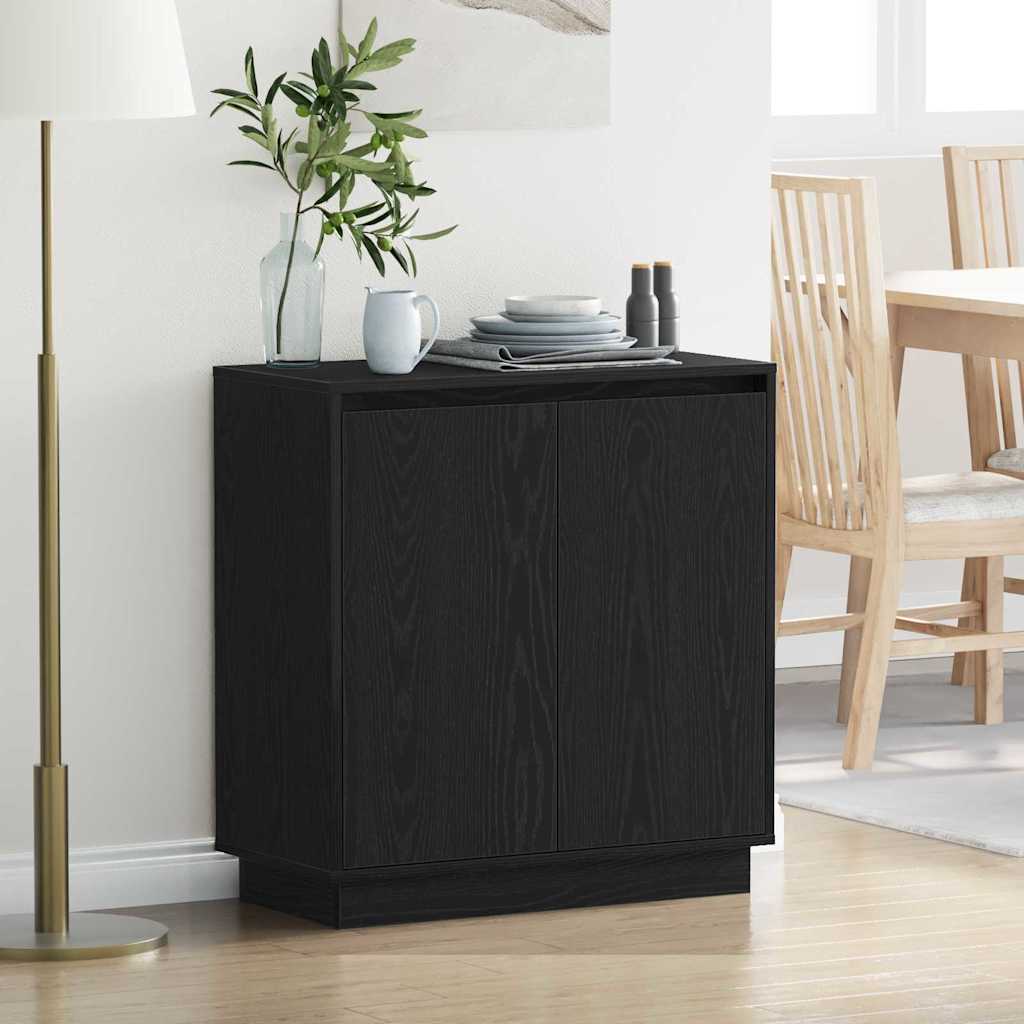 Sideboard Crni hrast 71 x 34.5 x 75 cm Konstruirano drvo