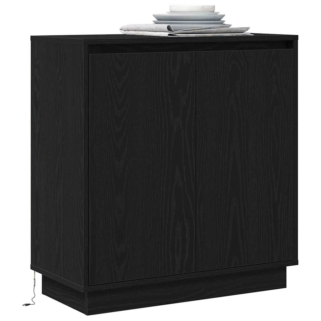 Sideboard Crni hrast 71 x 34.5 x 75 cm Konstruirano drvo