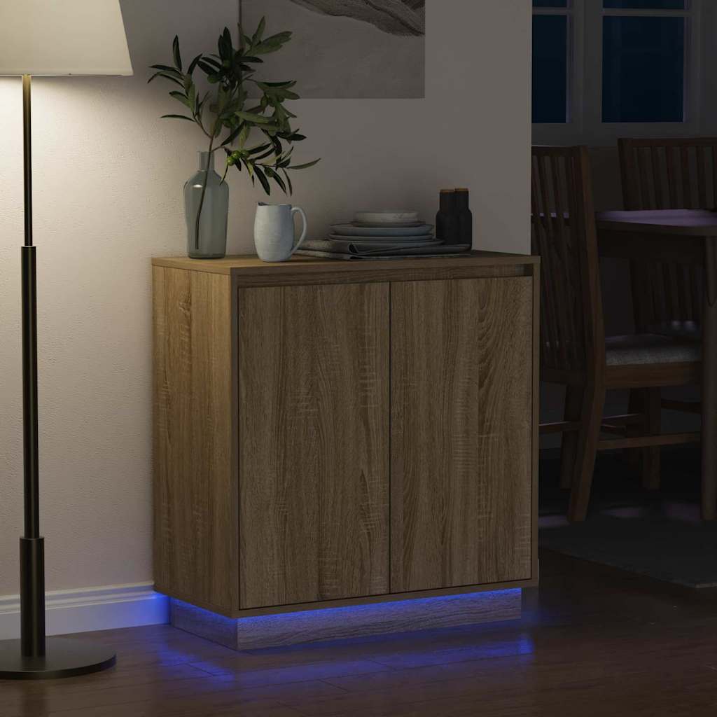 LED komoda za Hrast sonoma 71 x 34,5 x 75 cm Konstruirano drvo