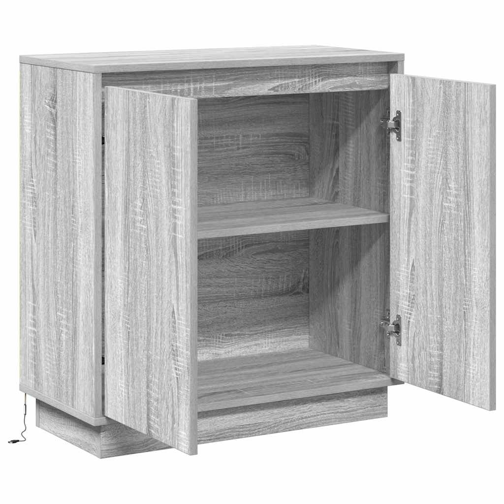 LED komoda za Siva sonoma 71 x 34,5 x 75 cm Konstruirano drvo