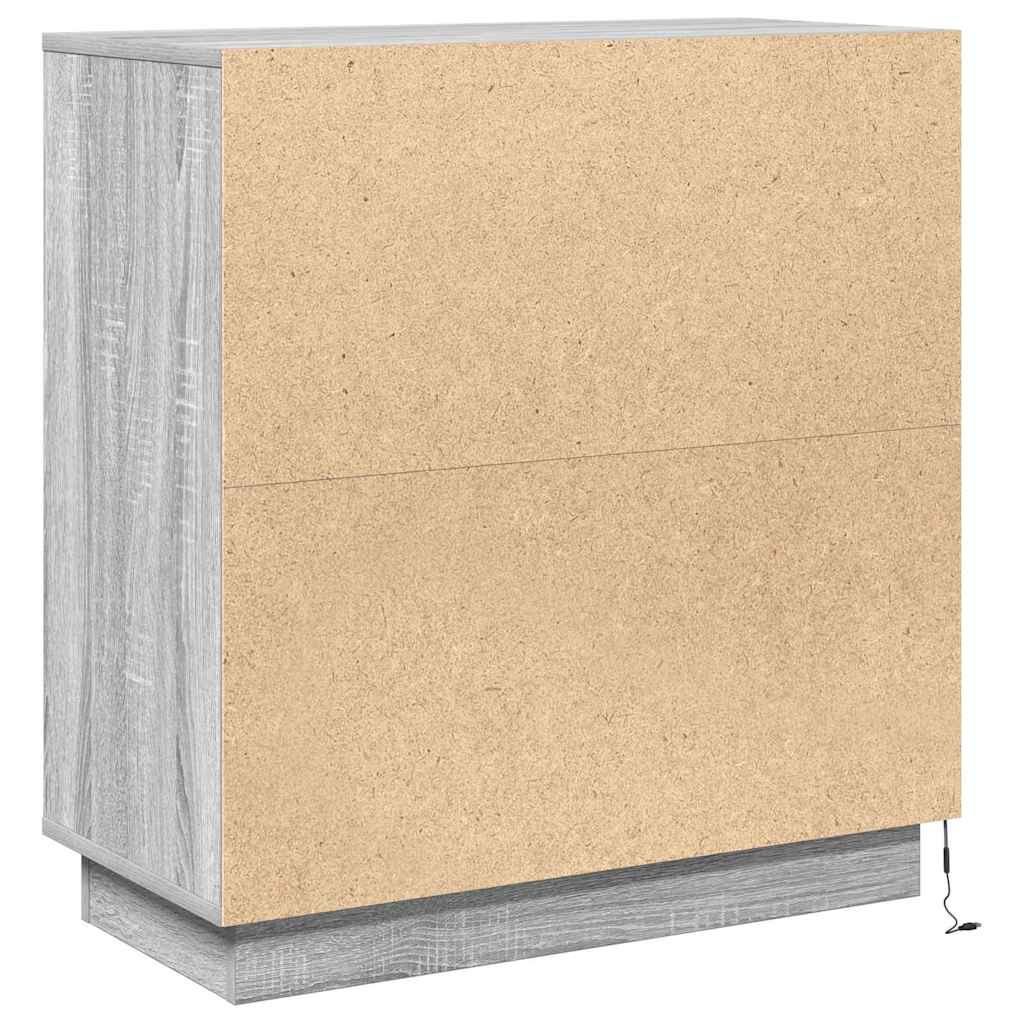 LED komoda za Siva sonoma 71 x 34,5 x 75 cm Konstruirano drvo