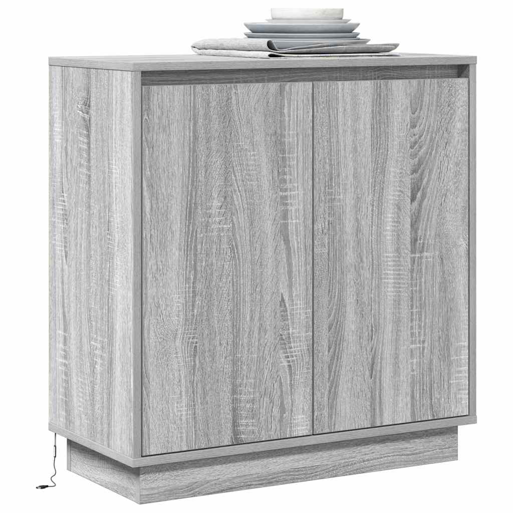LED komoda za Siva sonoma 71 x 34,5 x 75 cm Konstruirano drvo
