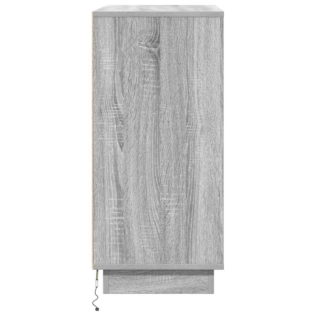 LED komoda za Siva sonoma 71 x 34,5 x 75 cm Konstruirano drvo